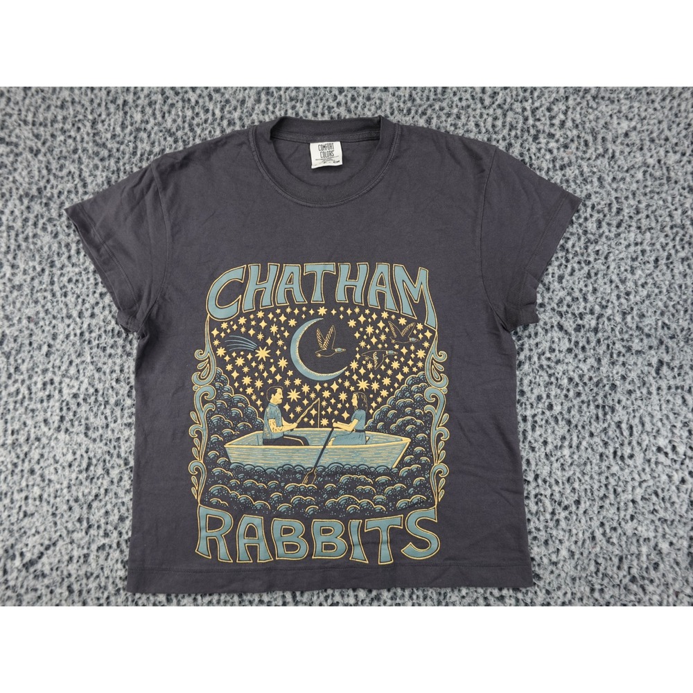 Comfort Colors Chatham Rabbits Band Tee Small Gray Good Folk Music Graphic Shirt